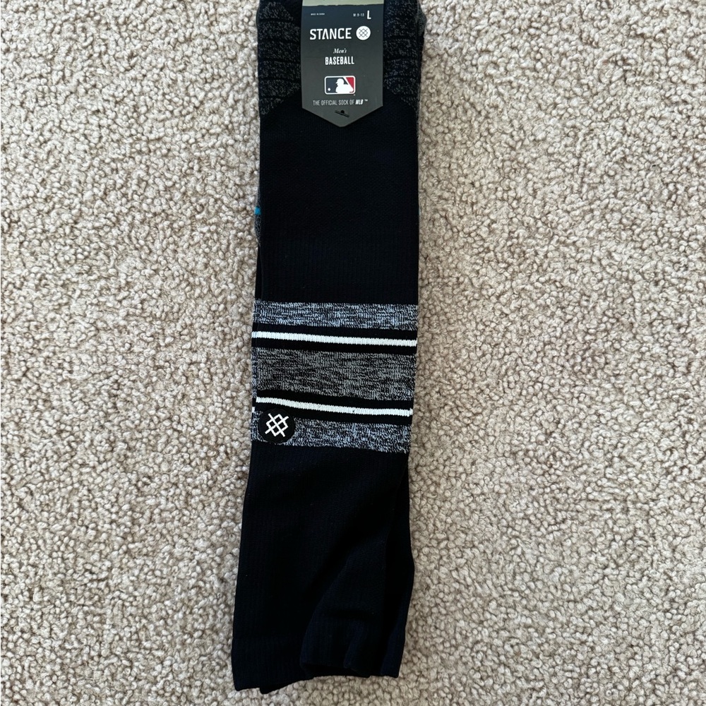 Stance Feel 360 MLB Diamond Pro Strip OTC Socks Size Large 9-13 Black